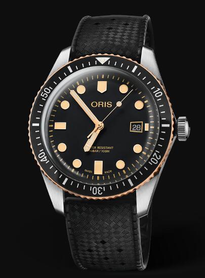 Replica Oris Divers Sixty-Five 42 Stainless Steel Bronze Black Rubber Watch 01 733 7720 4354-07 4 21 18